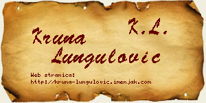 Kruna Lungulović vizit kartica